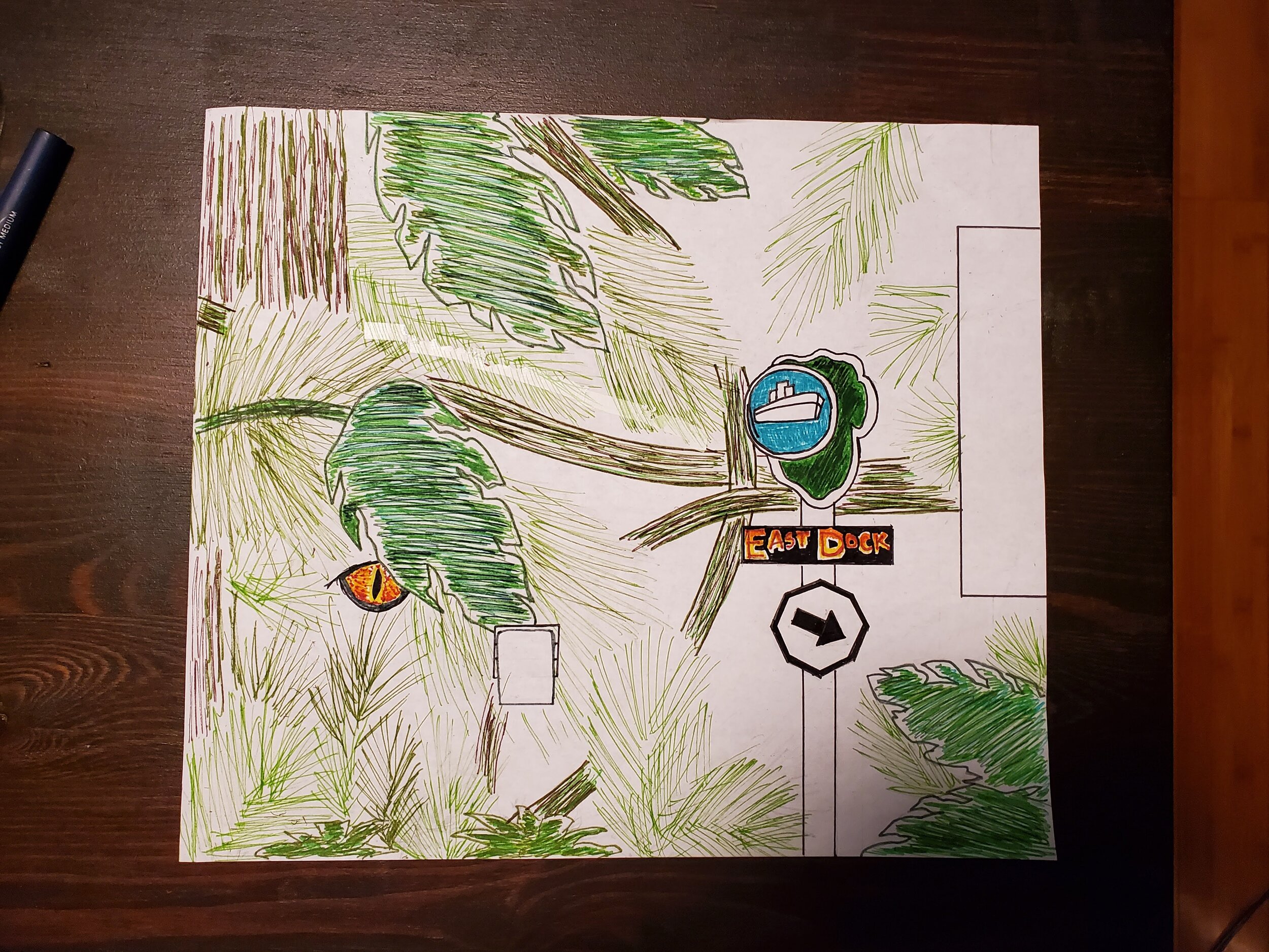 Step 3: after approval, sketching the vision on a clean sheet of paper