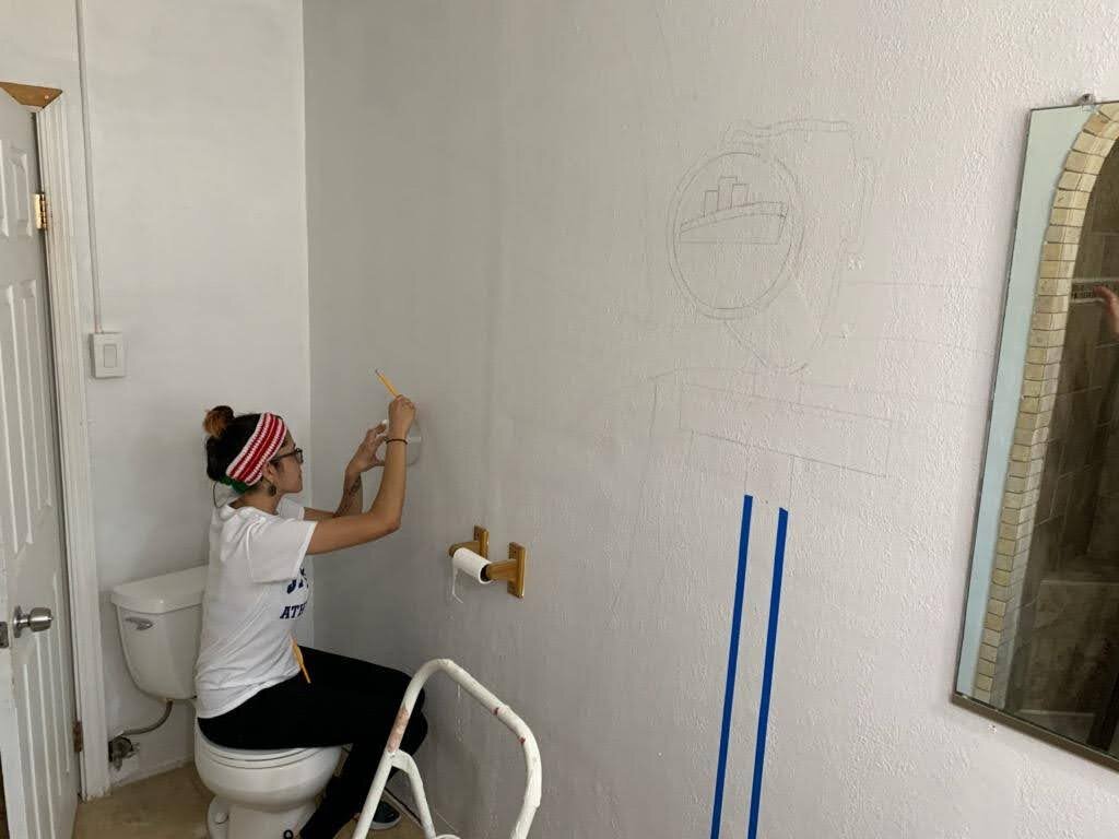 Step 4: sketching on the actual canvas