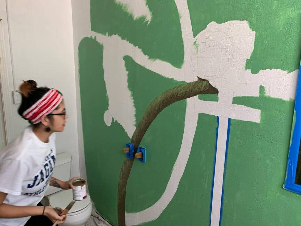Step 6: painting the jungle vines