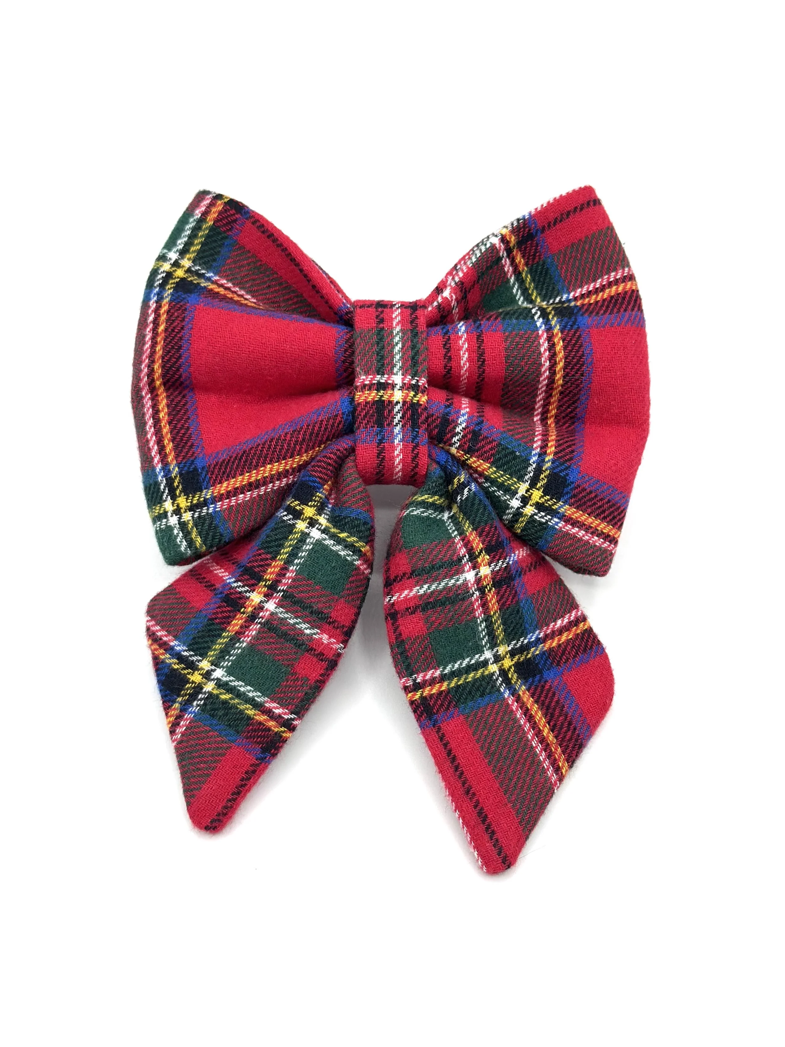 Plaid Tidings Sailor Bow