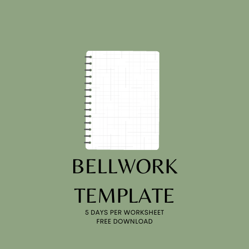 Bellwork Worksheet Template — The Resource Barn