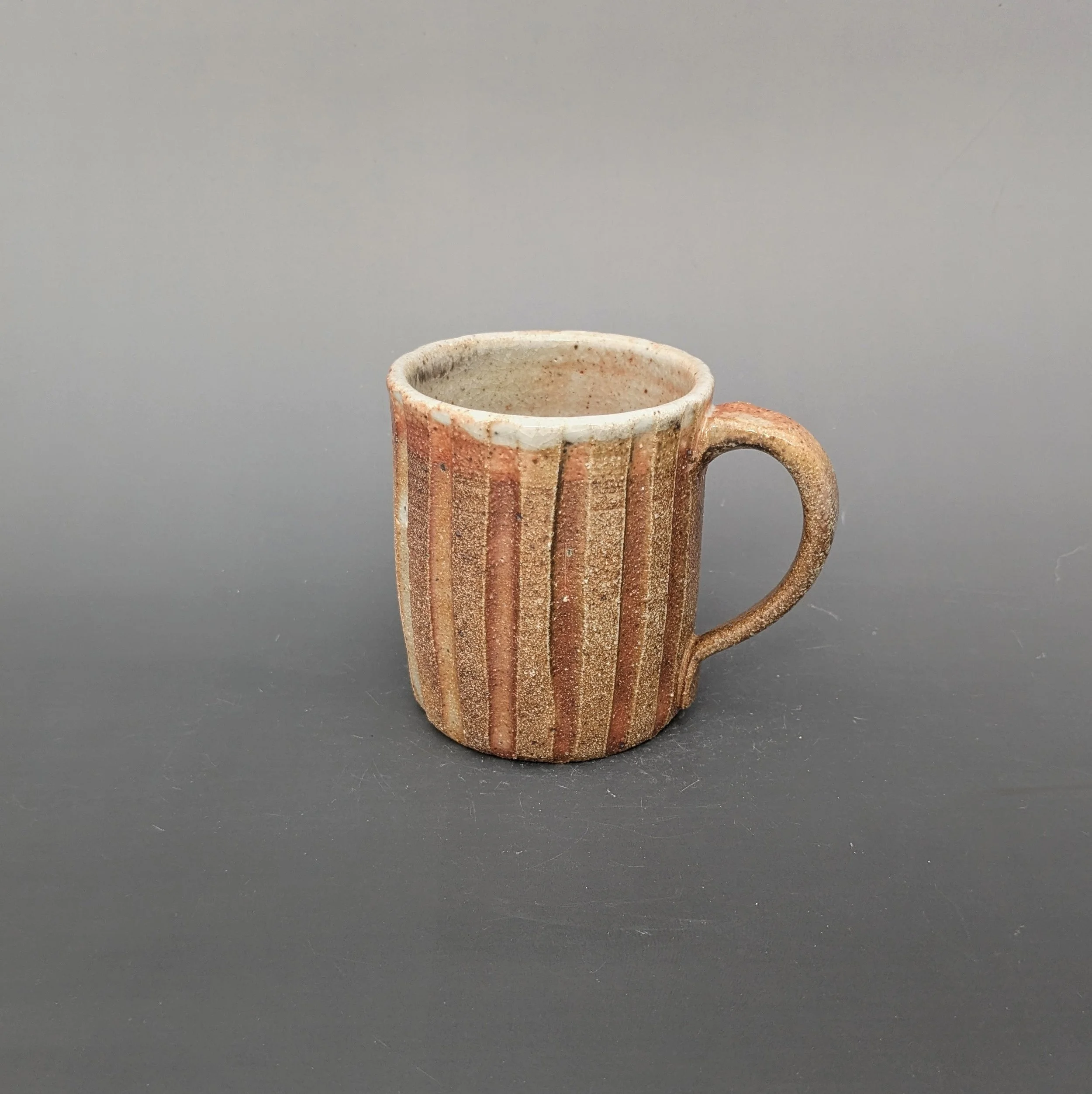 faceted shino cortado cup