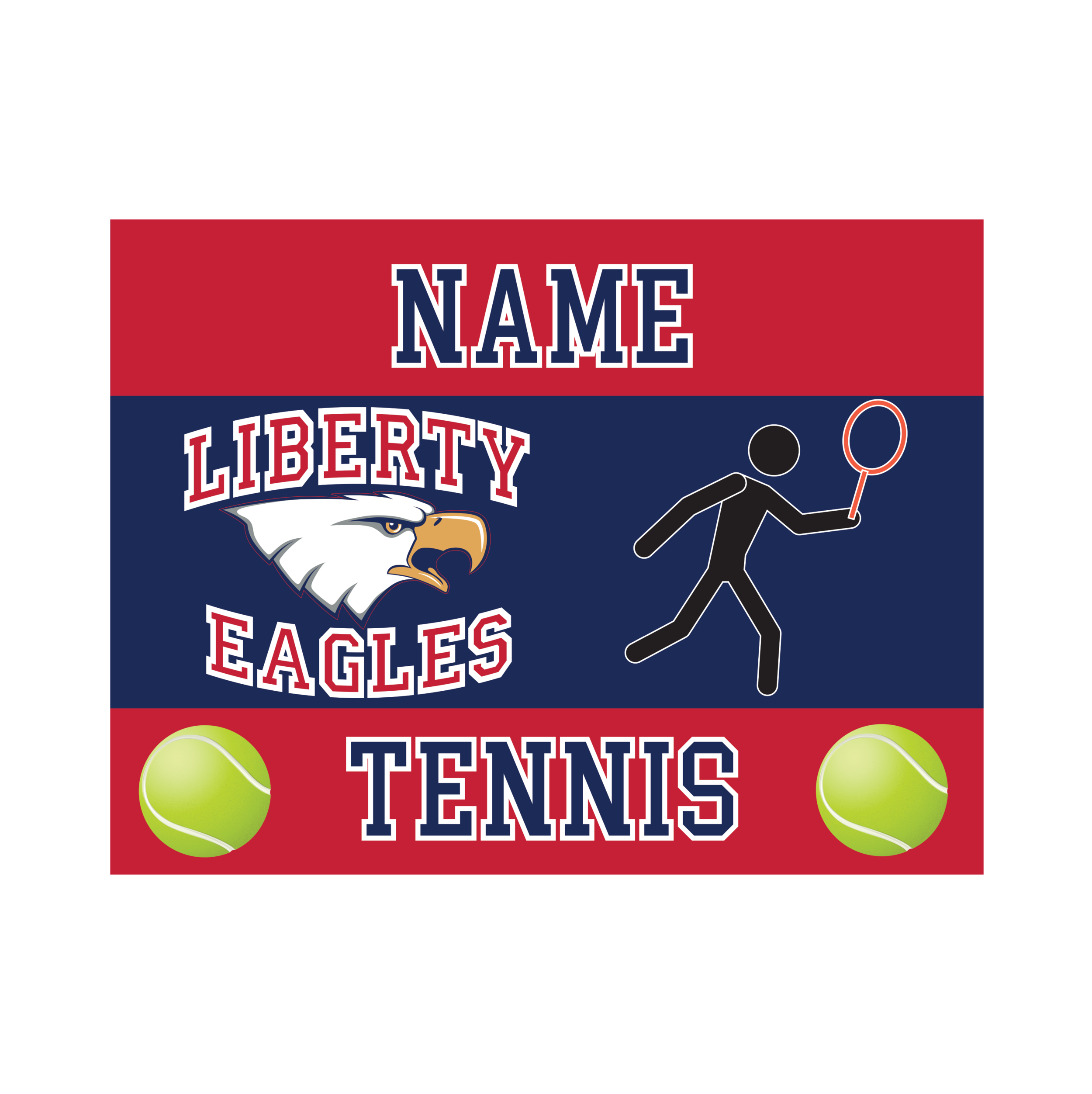 LIBERTY GIRLS TENNIS YARD SIGN