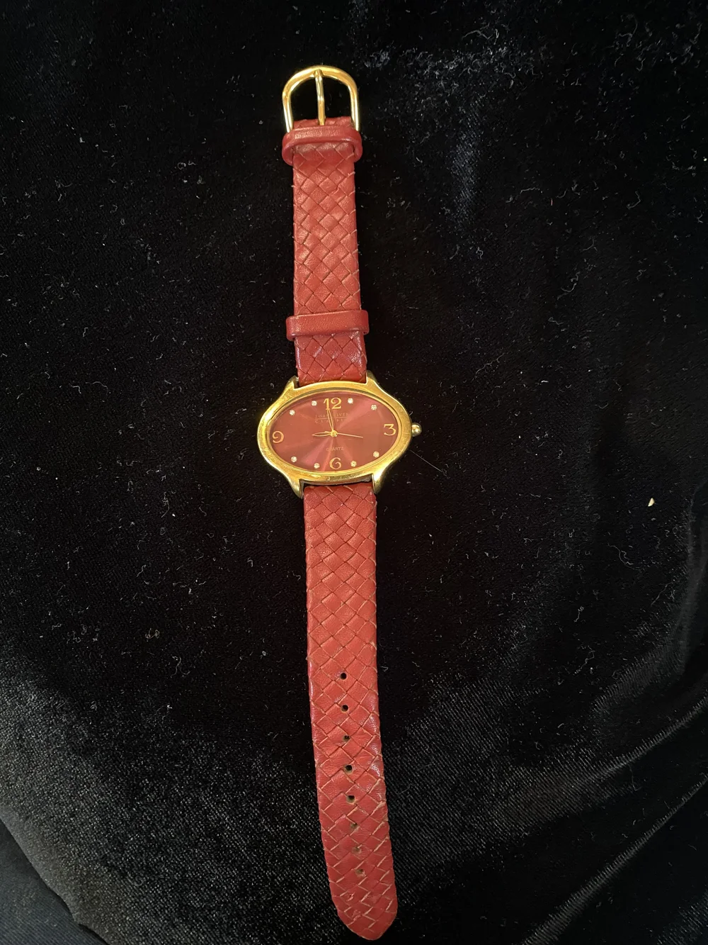 Joan Rivers Gold-Tone Watch with Red Croc-Embossed Strap Women main image 3