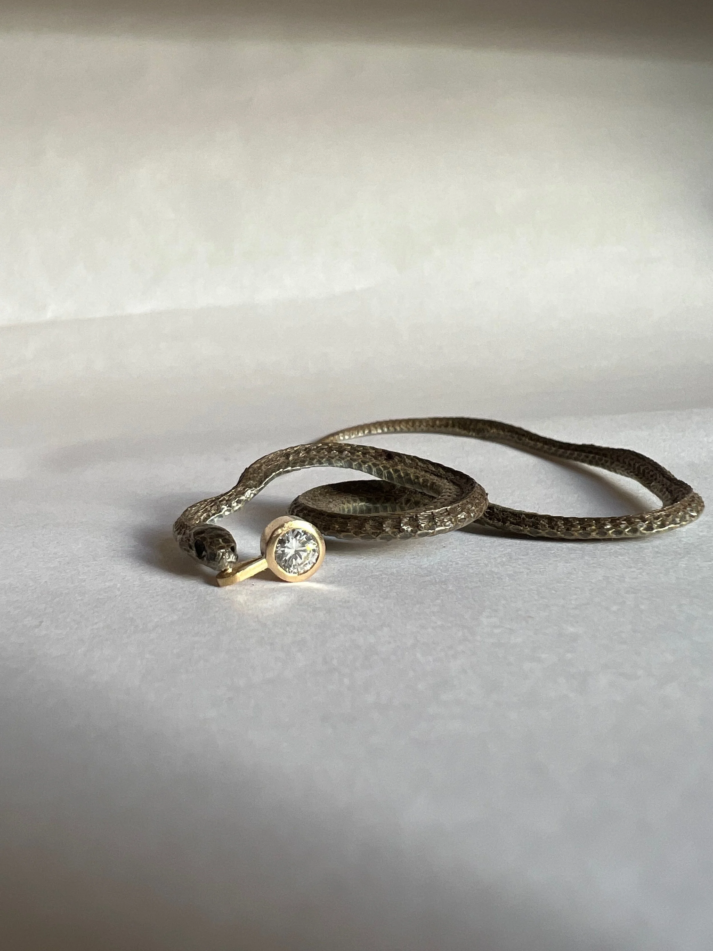 14k gold with antique diamond pendant/ private commission