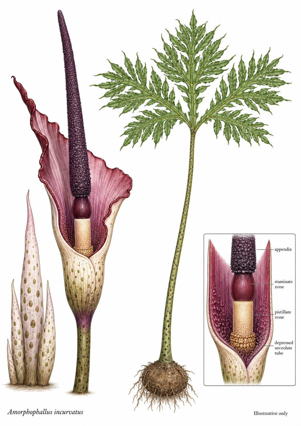 AMORPHOPHALLUS INCURVATUS