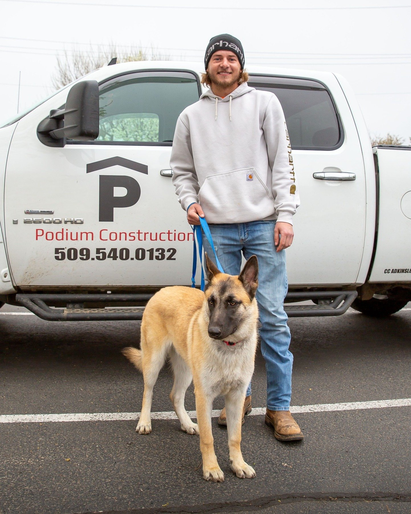 Parker Dressler, the owner of Podium Construction, who did the construction of our surgery suite expansion, found a special bond with Jackson during his time here. As a result, Parker decided to open his heart and home to Jackson by adopting him! We'