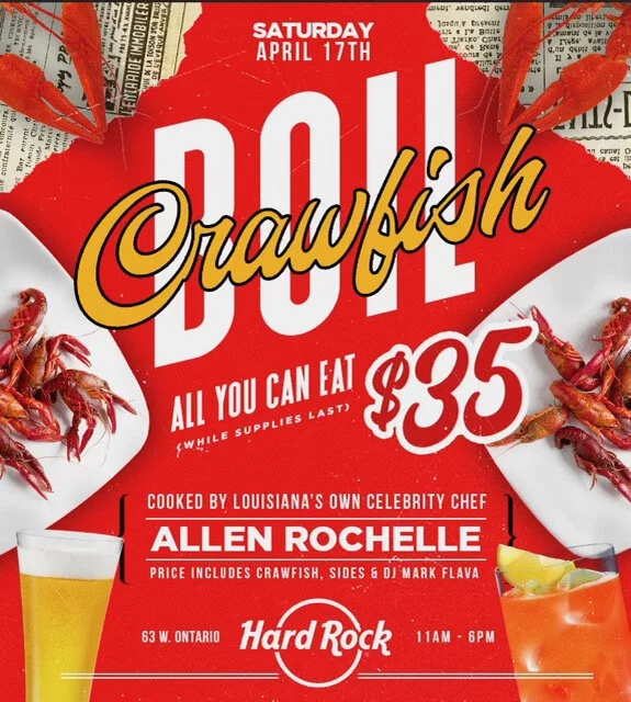 Patio and Parking Lot Crawfish Boil at Hard Rock Cafe
