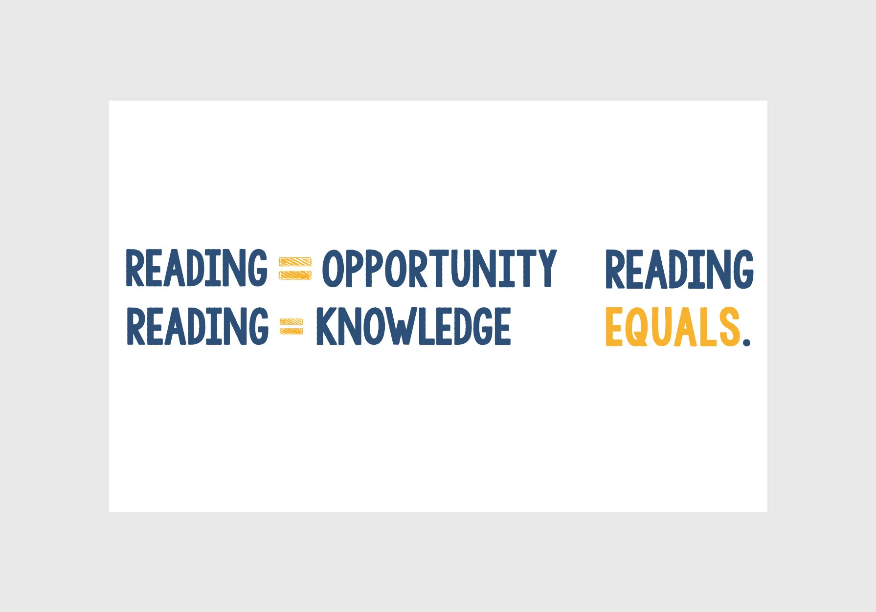 Reading Equals. Logo.