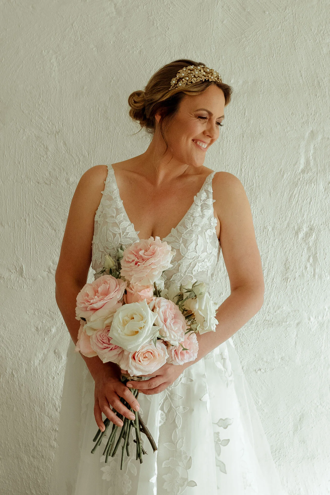 Modern Classic Wedding Event Elopement Planning Styling Event Design Flowers Floral Design Bouquet Roses Bride Pink