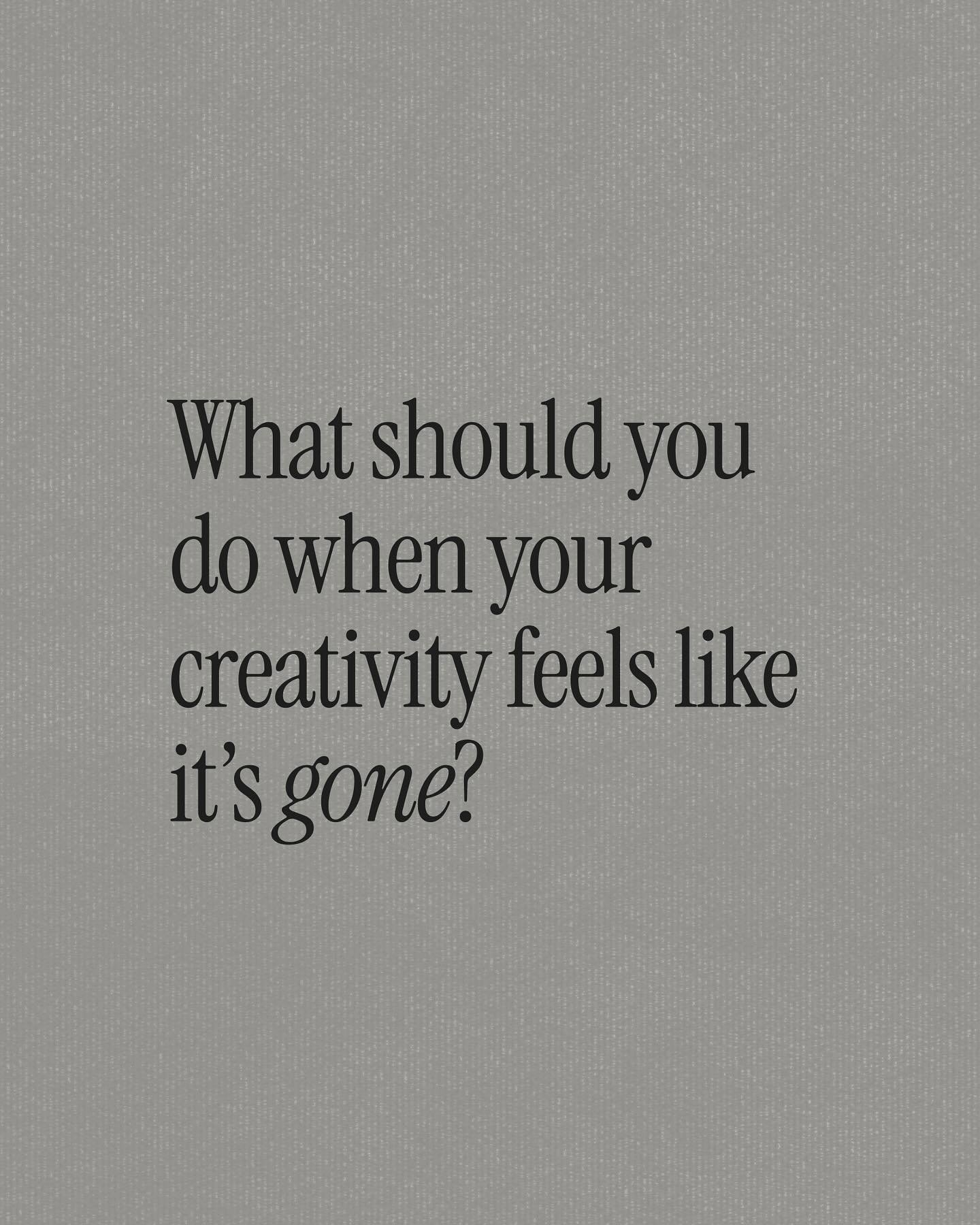 Have you ever felt like your creativity disappeared?

Some encouragement today: It&rsquo;s not gone. 

It&rsquo;s just buried under pressure, comparison, and performance.

Over the past few years, I&rsquo;ve been on a journey to rediscover joy and pe