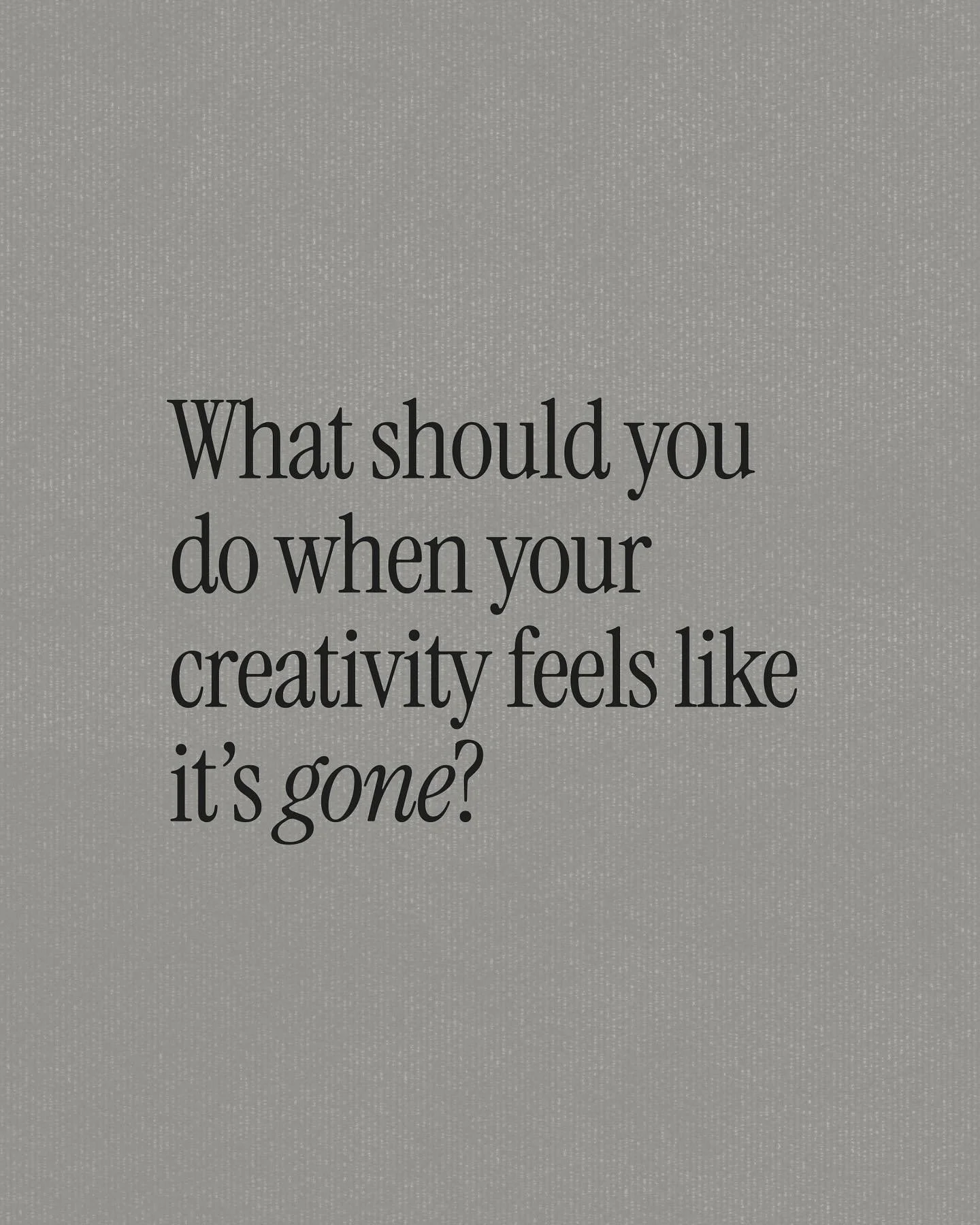 Have you ever felt like your creativity disappeared?

Some encouragement today: It&rsquo;s not gone. 

It&rsquo;s just buried under pressure, comparison, and performance.

Over the past few years, I&rsquo;ve been on a journey to rediscover joy and pe