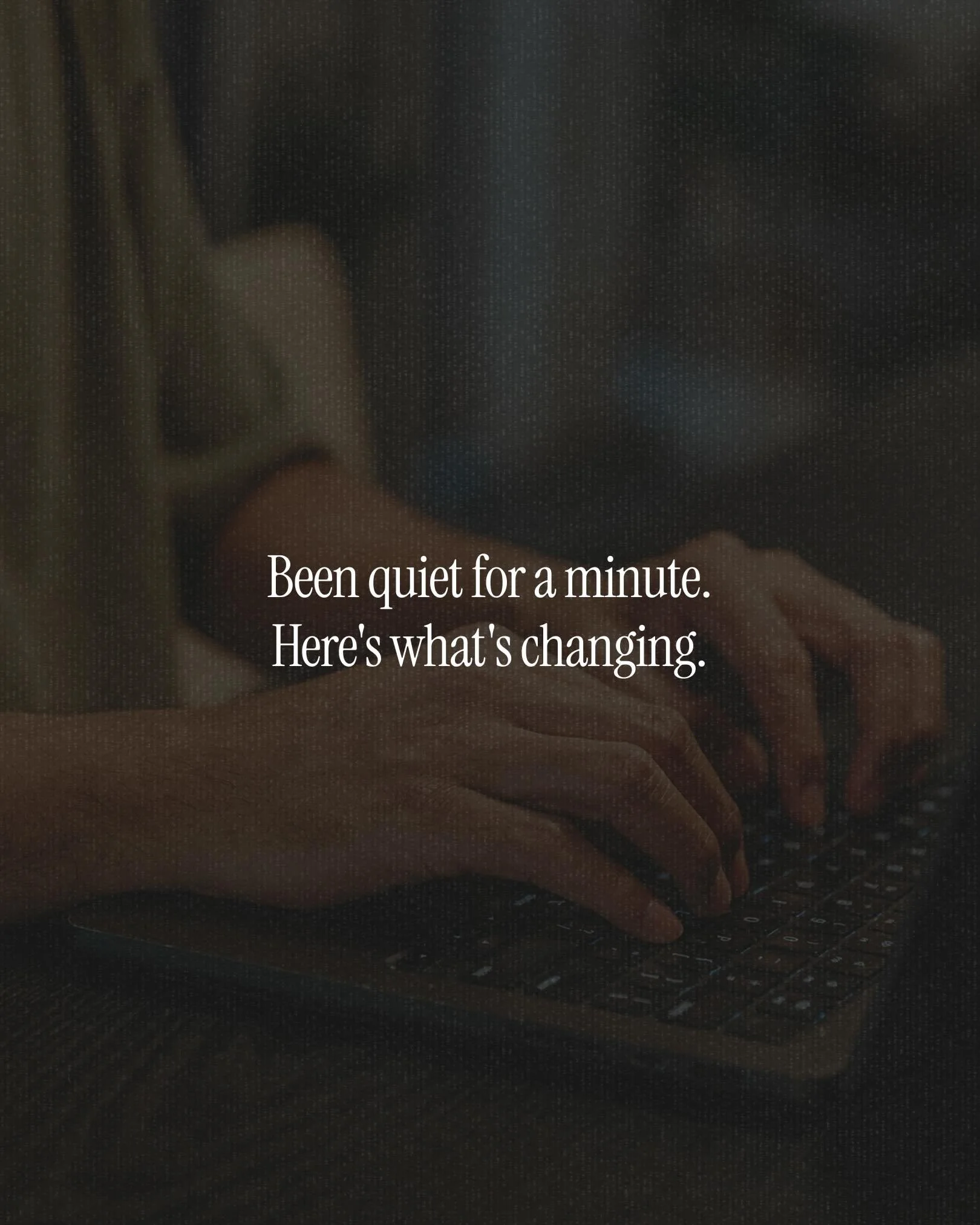 Been quiet for a while...way longer than I planned.

It wasn't because nothing was happening. It is actually the opposite. Working 10&ndash;12 hour days, trying to be everything to everybody, and losing sight of why I started @minercreative in the fi