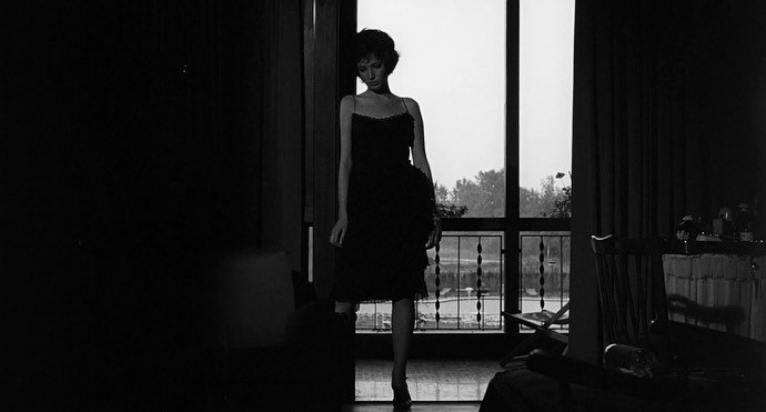 La Notte (1961) 

Sensitively lensed by the great Cinematographer Gianni Di Venanzo, Monica Vitti expertly slips into Valentina&rsquo;s charming mask, while at the heart of this melancholy gem, Jeanne Moreau&rsquo;s Lidia embodies a sort of all encom