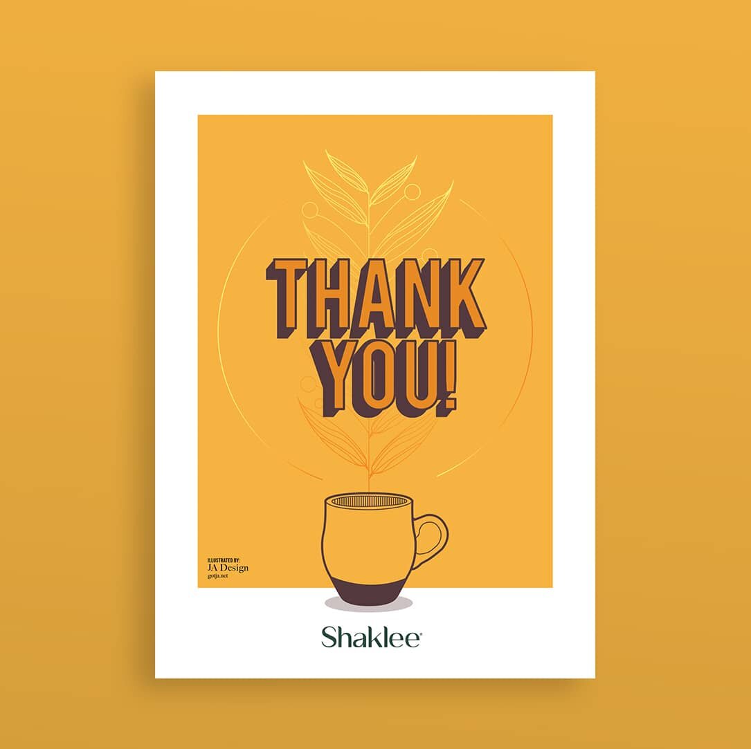 Shaklee /
Custom illustrated thank you cards