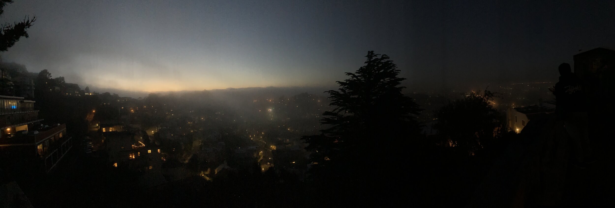 San Francisco, CA. An iPhone panorama of the city at dusk.