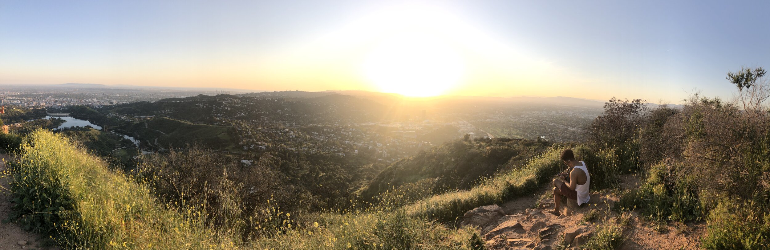 Los Angeles, CA. An iPhone panorama during a hike.