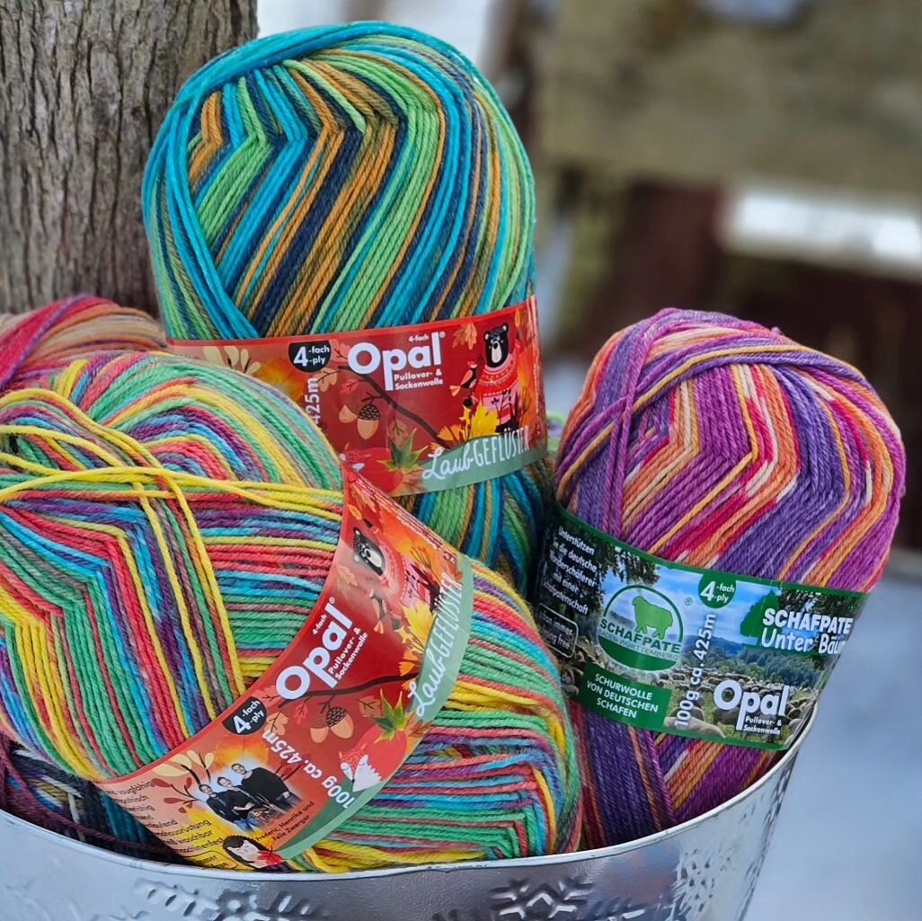 With all the excitement of our 12 Days of Deals, we forgot to feature a Yarn of the Month for December.. so here it is.

Have you met Opal? She's our newest addition to the Shoppe and quickly becoming a customer favourite. A beautiful fingering weigh