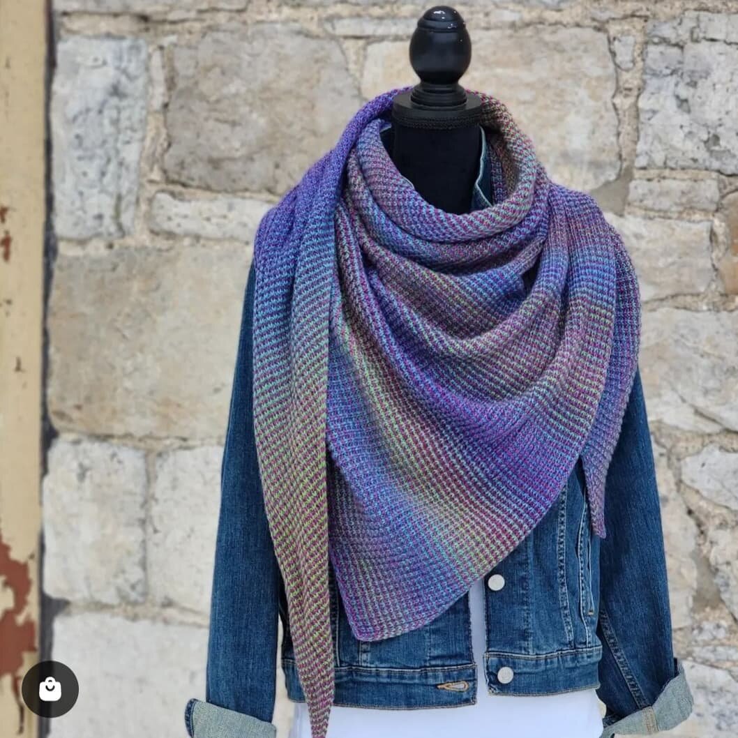 We're retiring our Shoppe sample of the Inclinations Shawl designed by @andreamowry knit with Cascade Heritage Wave.

All remaining Cascade Heritage Wave Inclinations Shawl Kits have been priced to clear at $40.

Don't see a kit combo you like? No wo