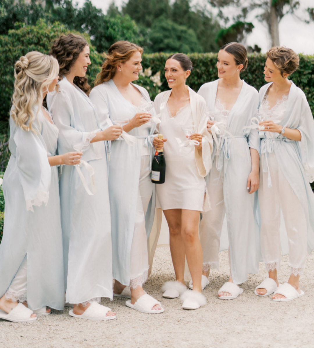 Calm luxury wedding morning hair and makeup preparation