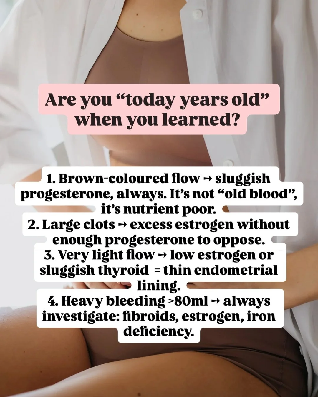 What about #18? 

💡Your period isn&rsquo;t just &ldquo;your period&rdquo;.

It&rsquo;s your monthly hormone report card on hormones, nutrient needs &amp; stress load.

🔥 Ready to decode yours?
👉 Reply MASTERY for my proven roadmap.