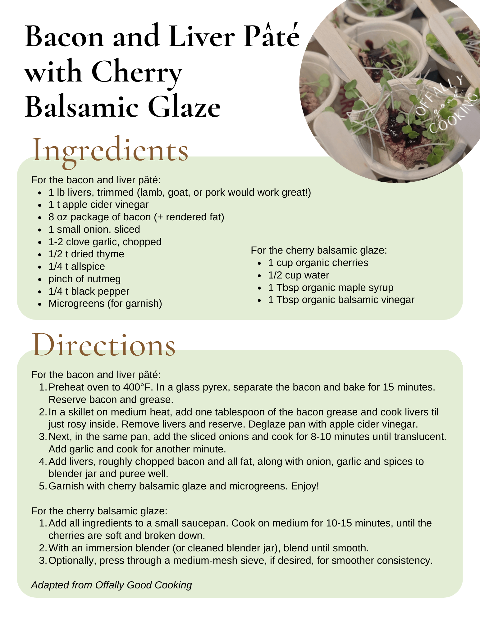 Bacon and Liver Pâté with Cherry Balsamic Glaze