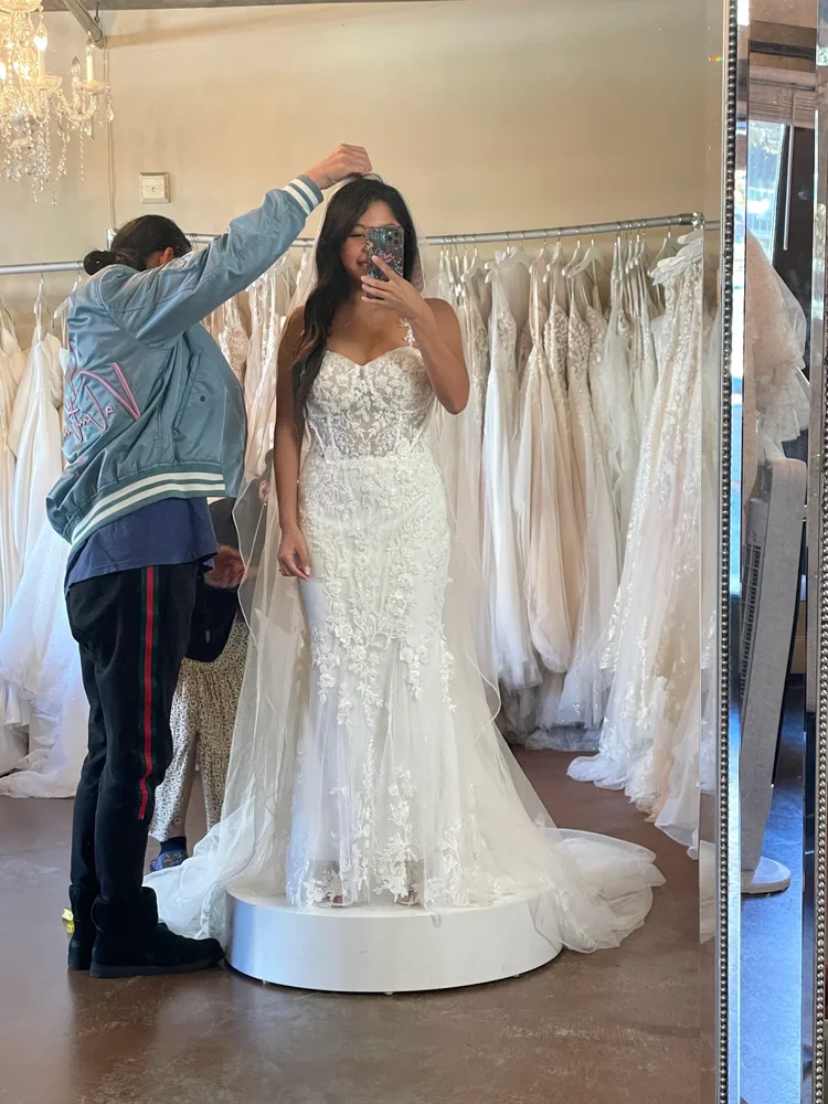 Yami on her wedding day in her Bridal Gown Studio San Jose gown