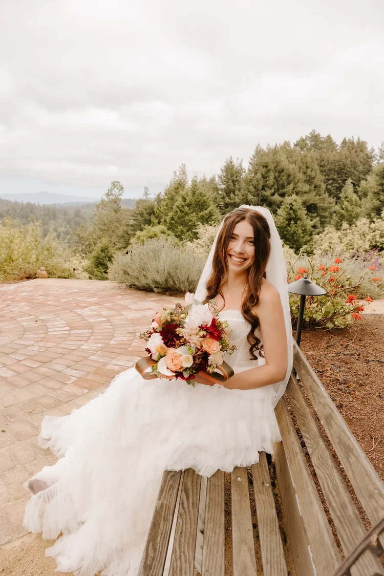 Aliyah on her wedding day wearing her Bridal Gown Studio San Jose gown