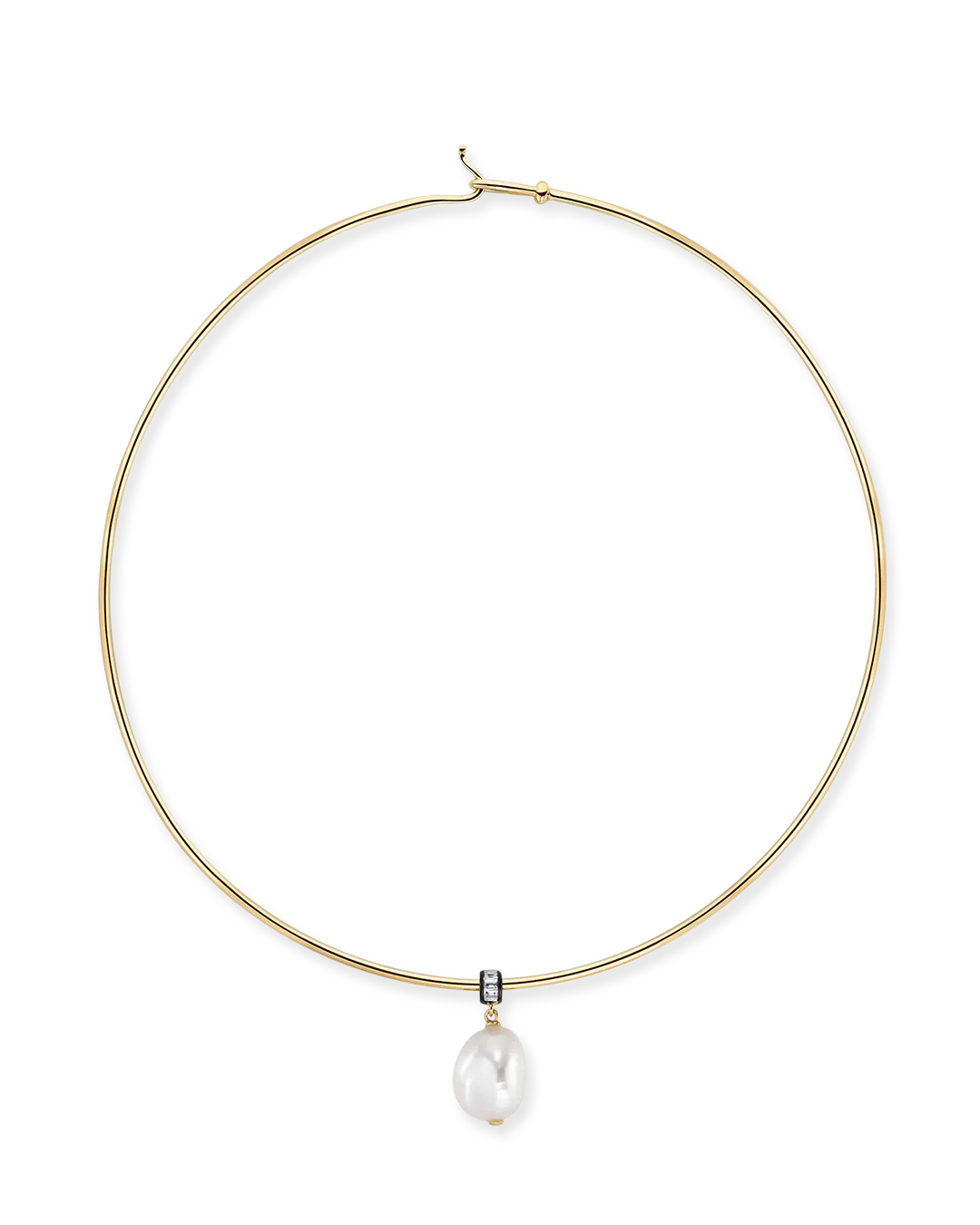 Blythe Torque Choker Necklace with Pearl