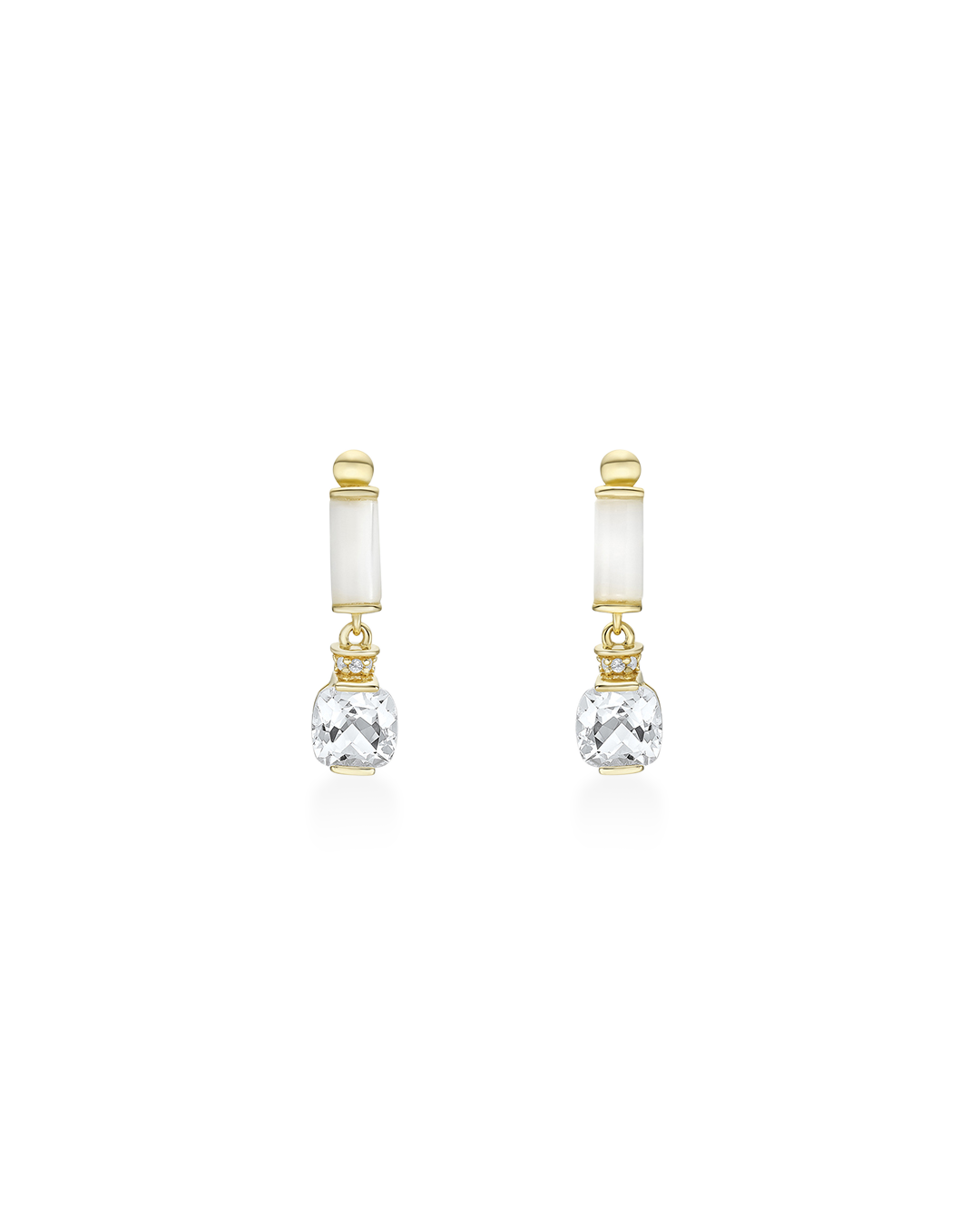 Column Cushion Drop Earrings