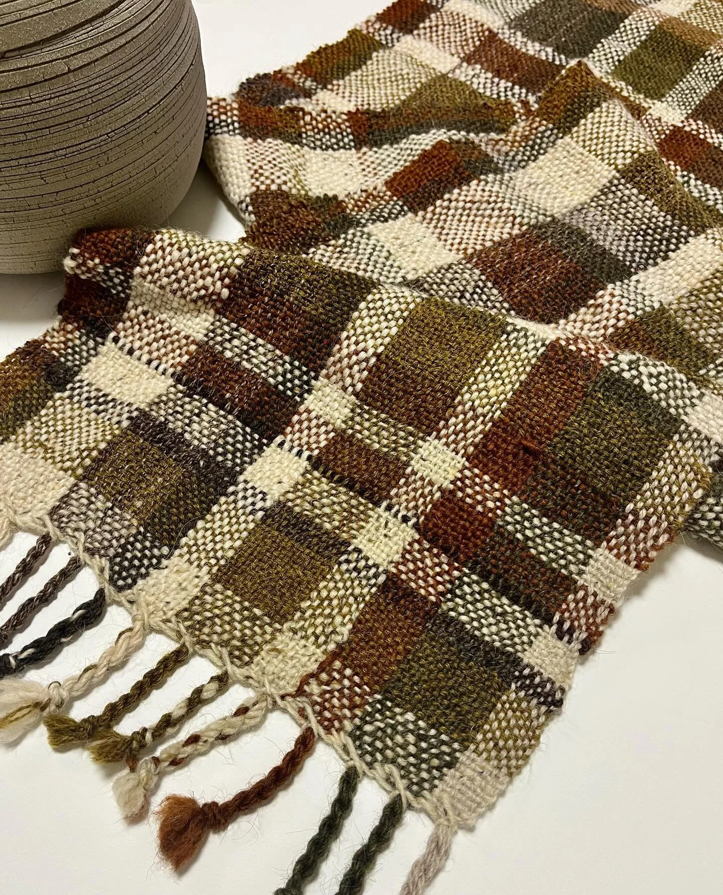 Hand woven with Icelandic and English wool. I visited Iceland last year and bought so much beautiful local wool. These little sheep do produce the warmest wool! 🐑 

#handwoven #icelandicwool #naturaldye #naturallydyed #botanicaldye #madeinmelbourne 