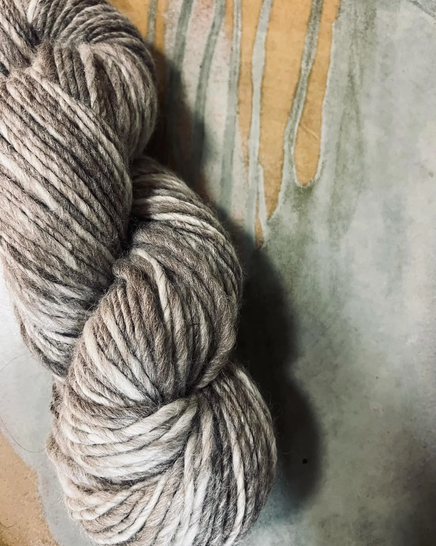 Beautiful hand spun Bluefaced Leicester wool. I got this from Isle of Skye last year when I spent a few months in Scotland. It&rsquo;s super soft and hasn&rsquo;t been dyed, just the natural colours of the wool. I think I&rsquo;ll make myself a beani