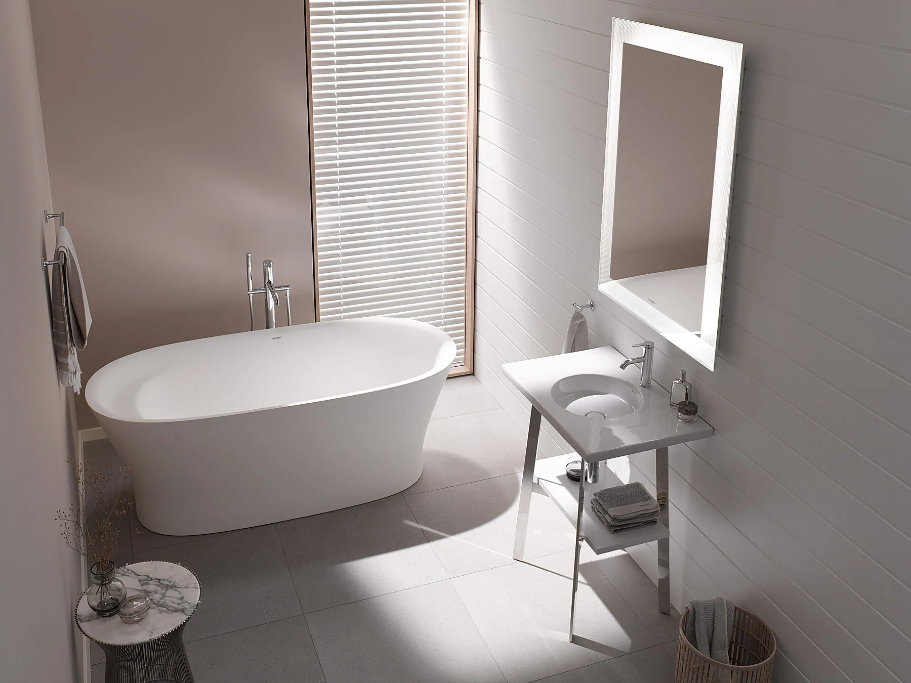 Cape Cod opens up a world of design options for smaller bathrooms