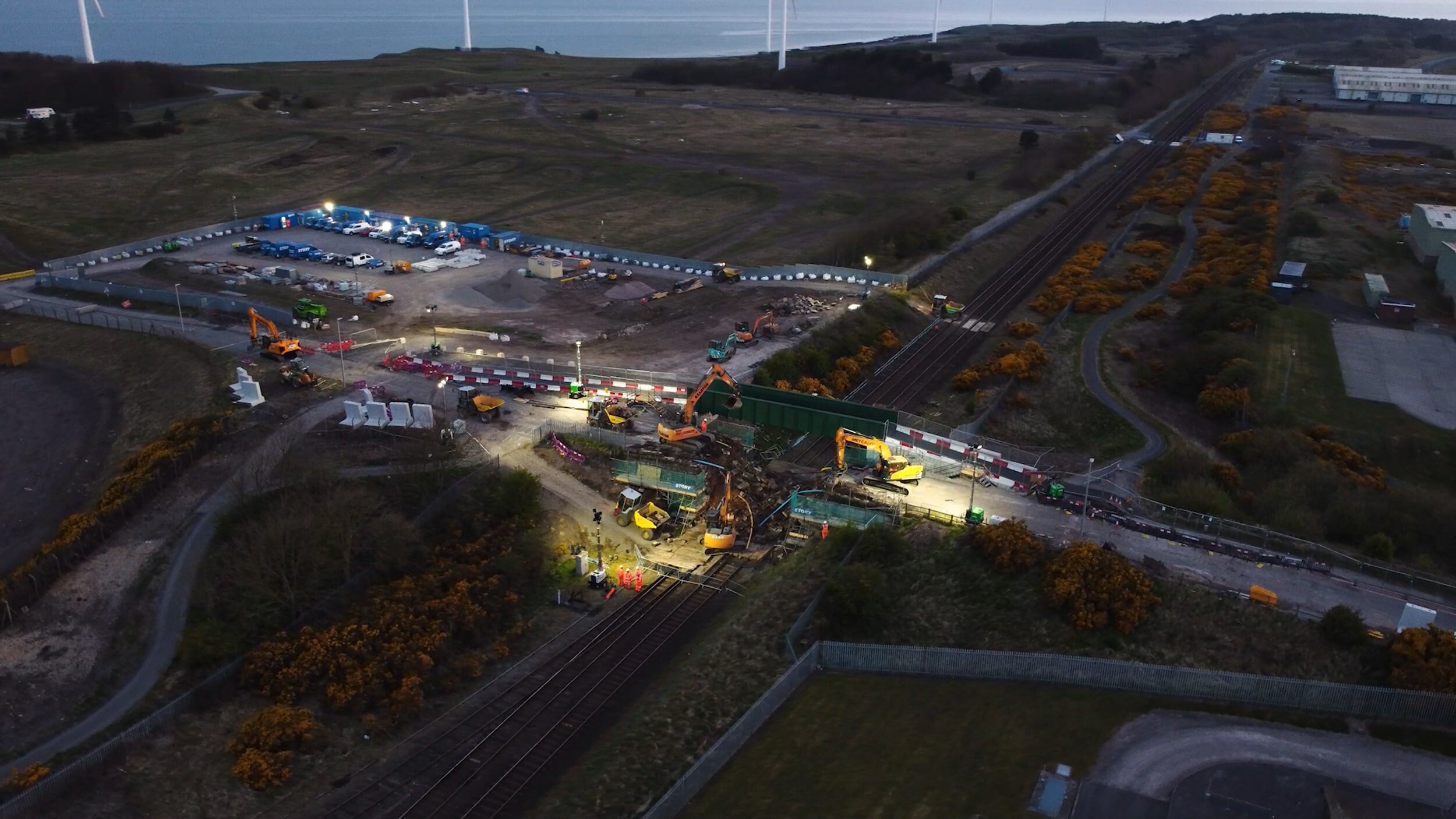 Port of Workington time-lapse captures railway bridge overhaul
