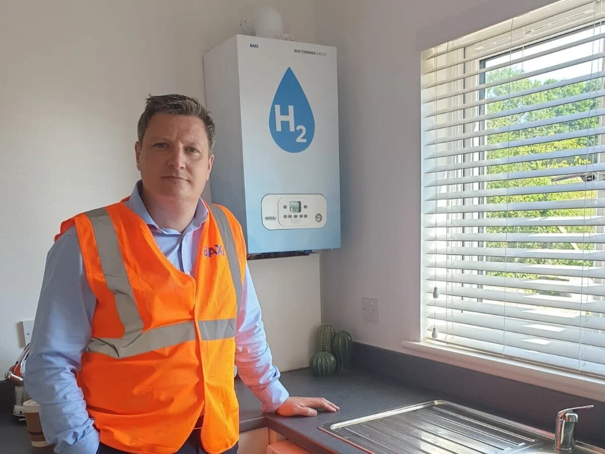 Baxi demonstrates its hydrogen boiler in the UK's first hydrogen house