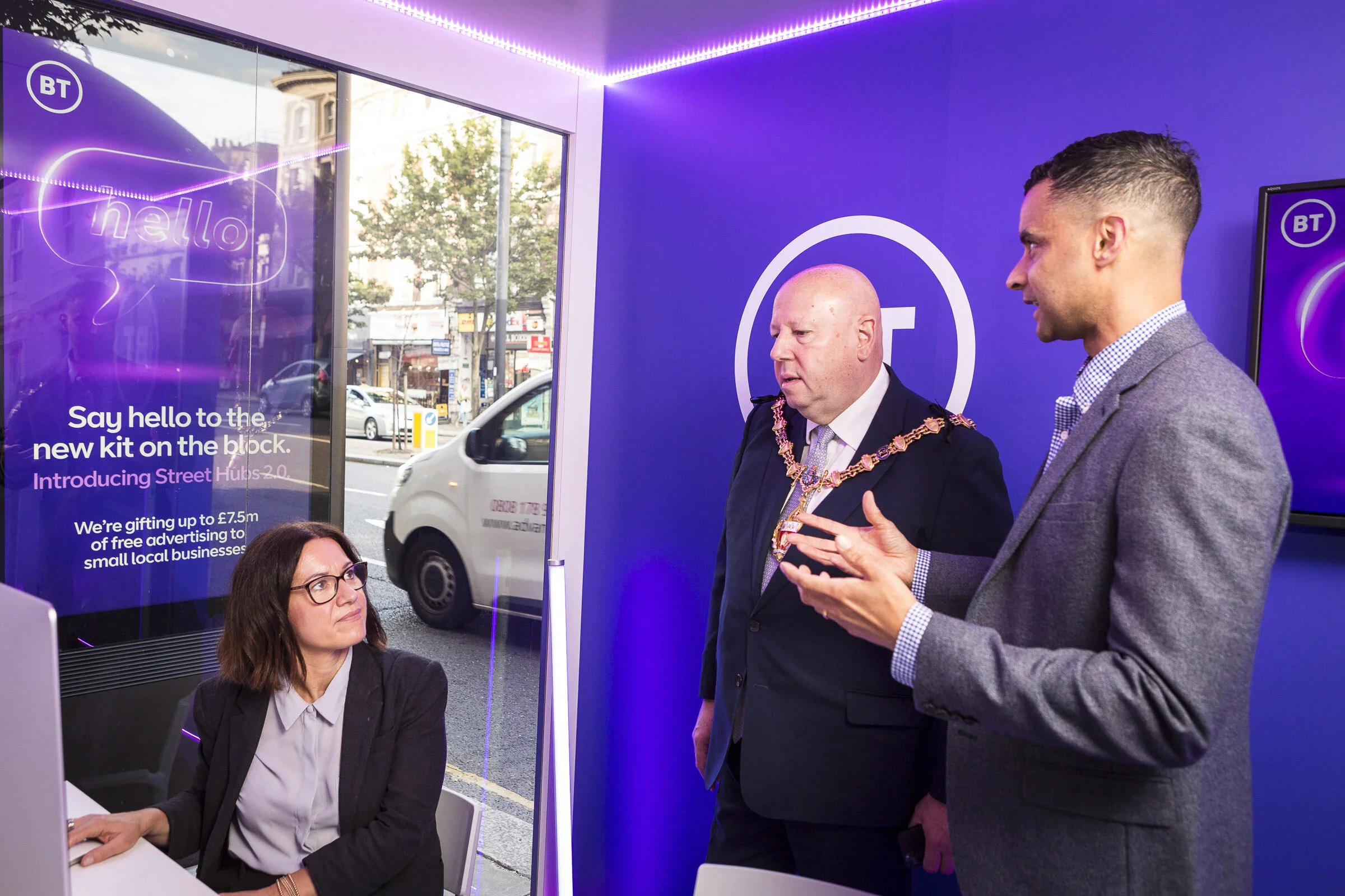 Mayor of Kensington and Chelsea Gerard Hargreaves and Ben Thomas Director of Strategy, BT.jpg