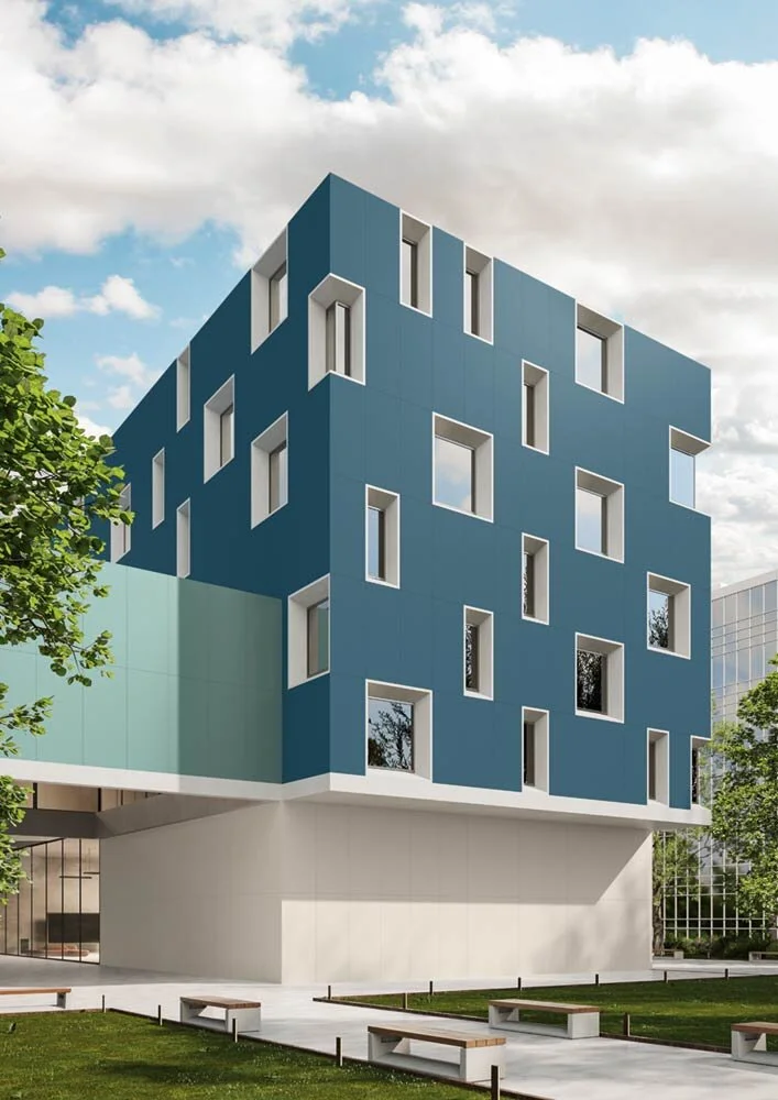 Applying the tiles to façades
