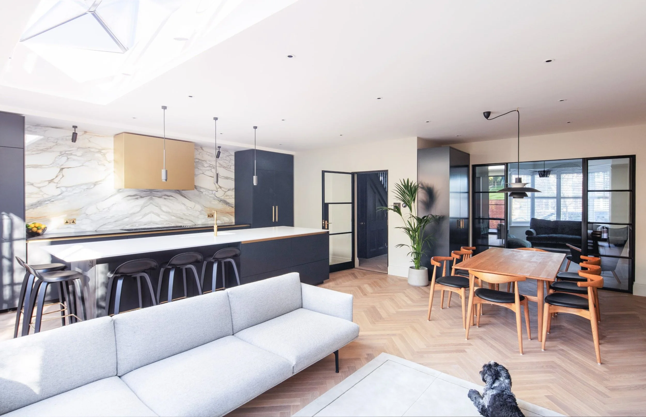 Wood flooring in the kitchen