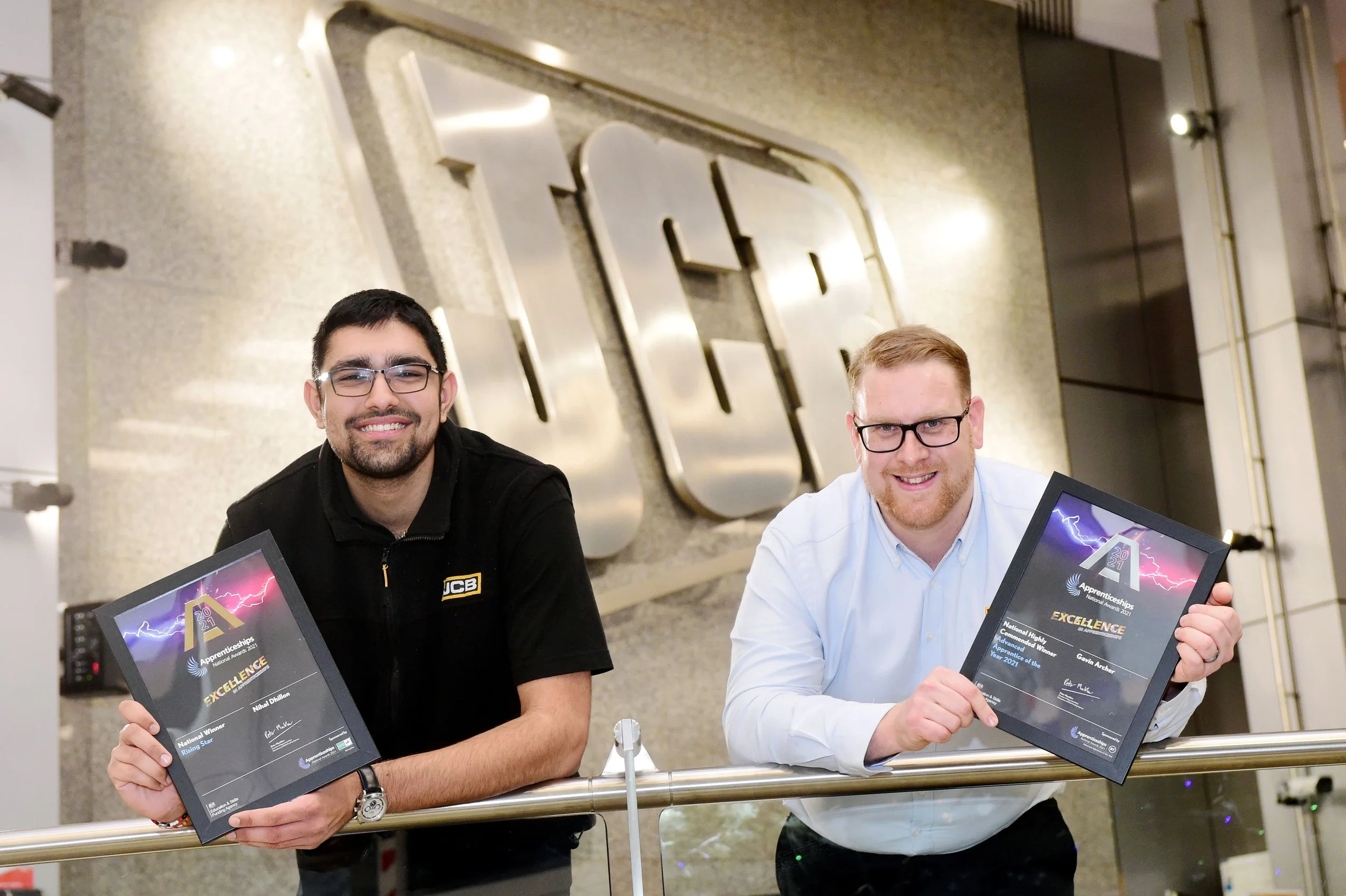 JCB celebrates double victory double victory at National Apprenticeship Awards 