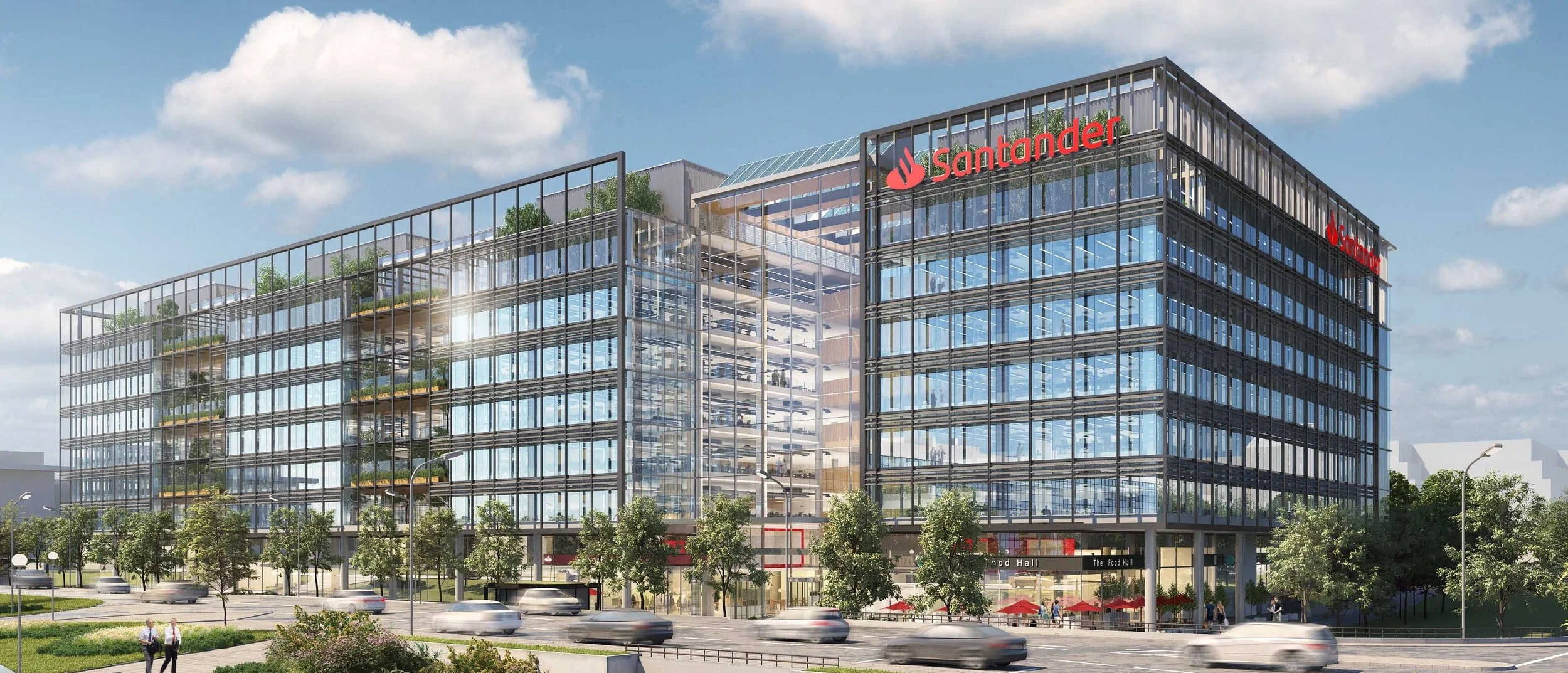 Schöck connectors for heavy walkways at new Santander UK HQ  