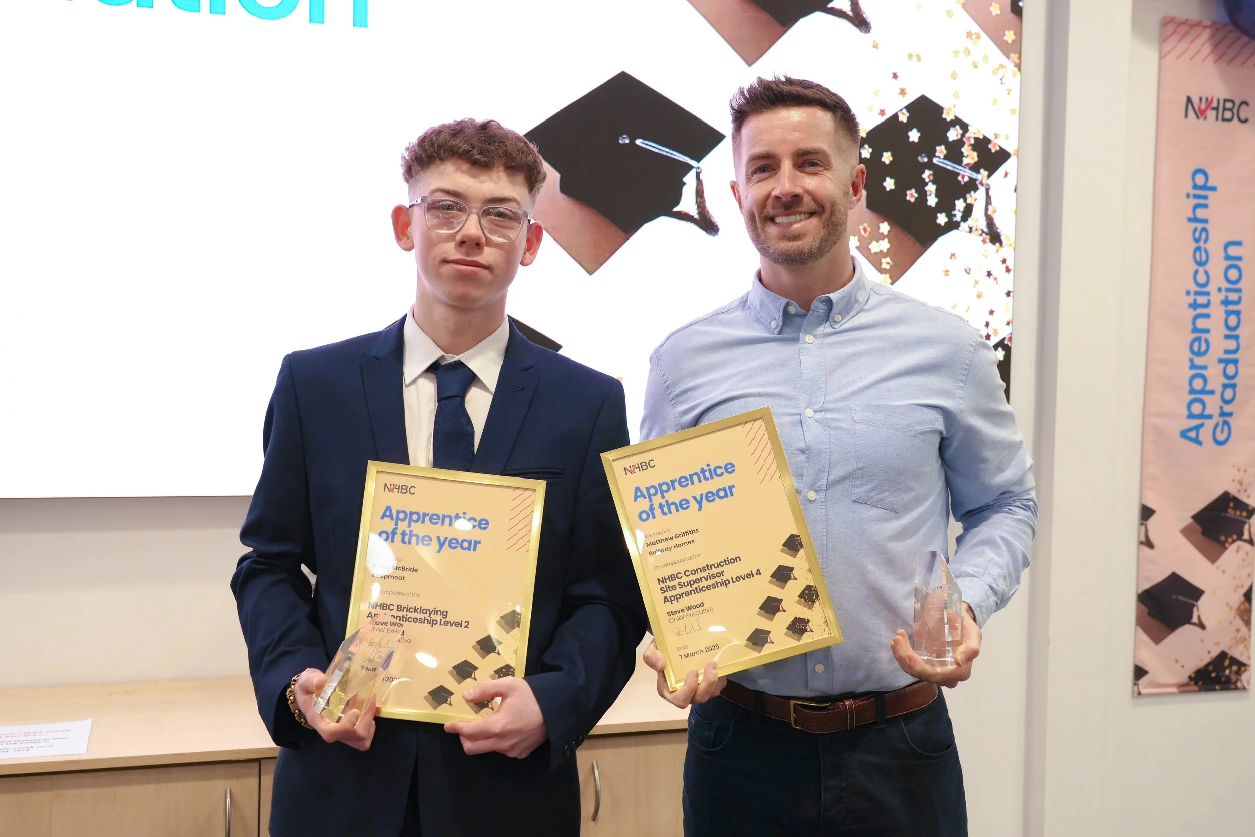 NHBC announces Brickwork and Construction Site Supervisor Apprentices of the Year