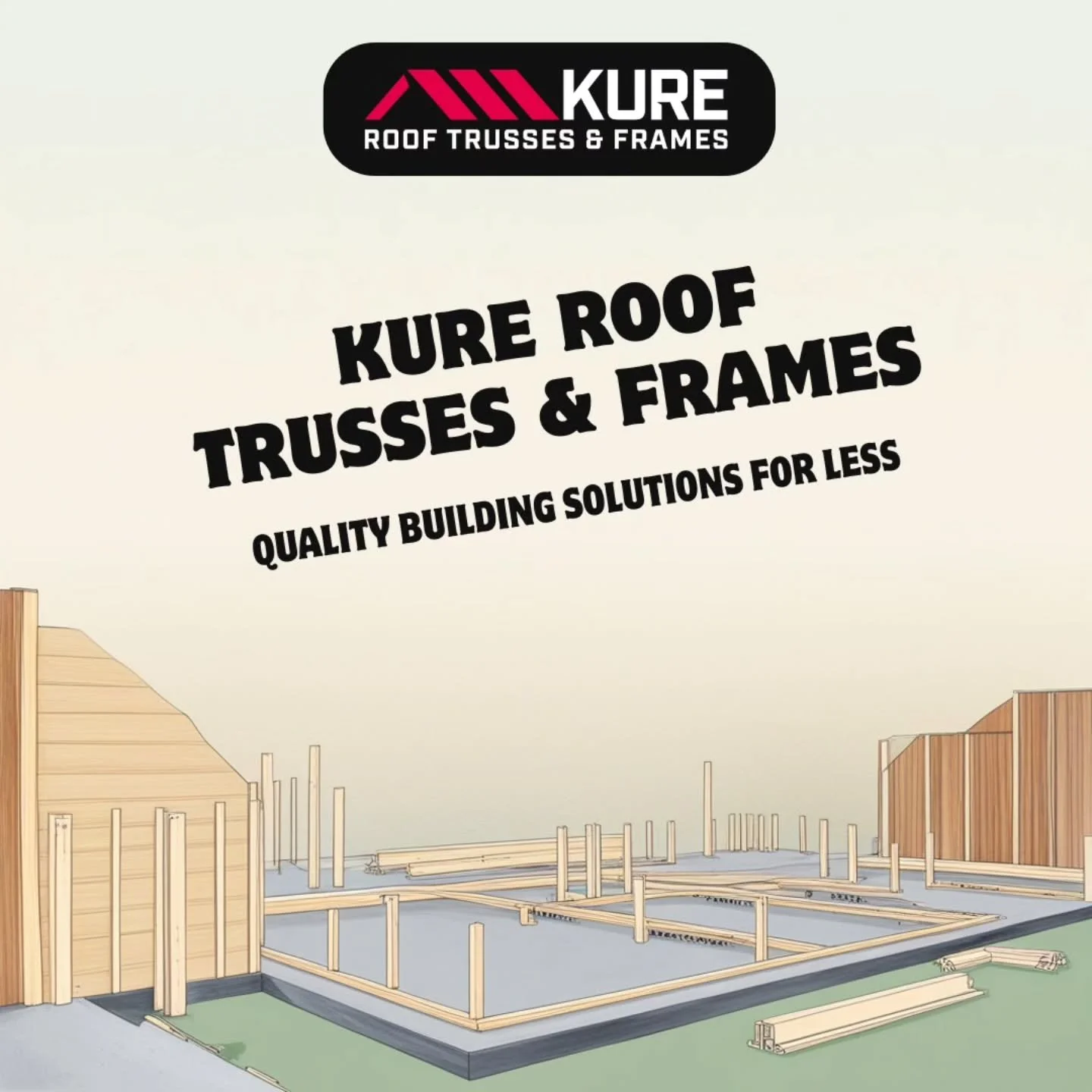 Trusted by Builders Across Victoria
At Kure Truss, we provide high-quality:
✔️ Roof Trusses
✔️ Wall Frames
✔️ Posi Struts &amp; Flooring Systems
✔️ Expert Design &amp; Support

📍 Locations:
📌 59 Osborne Ave, Springvale VIC 3171
📌 5 Eclipse Dr, Mic