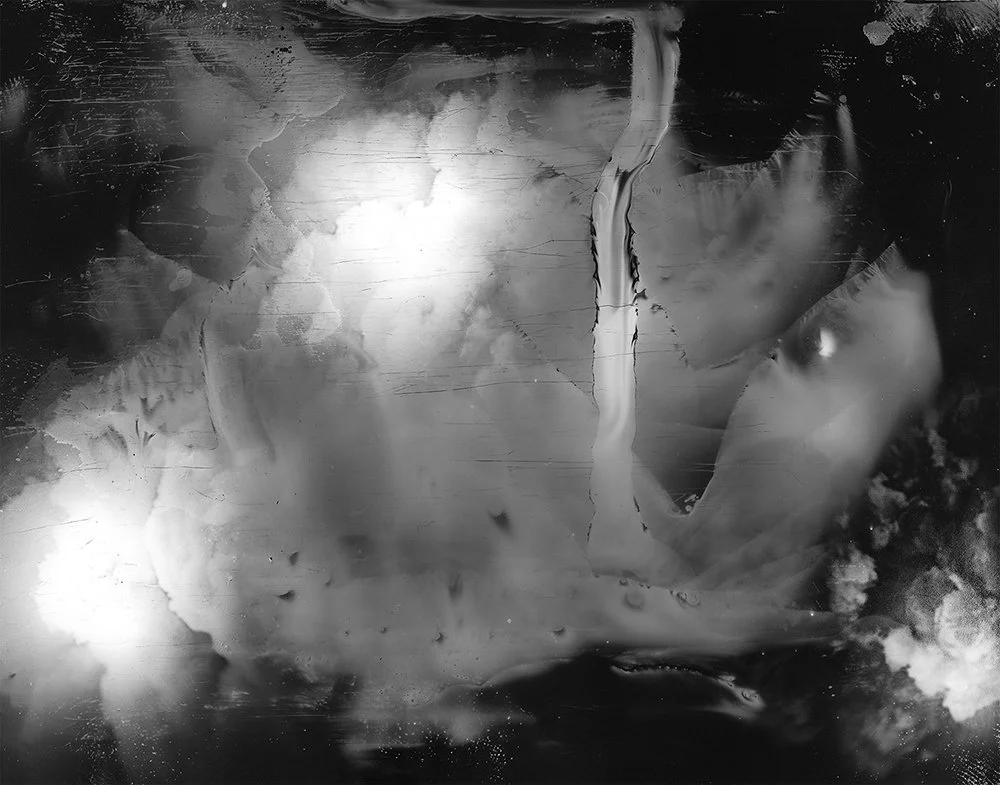 Smoke And Fire #27 - 4x5" Fomapan 100 Film Negative encased in smoke and exposed via "Micro Explosions" 