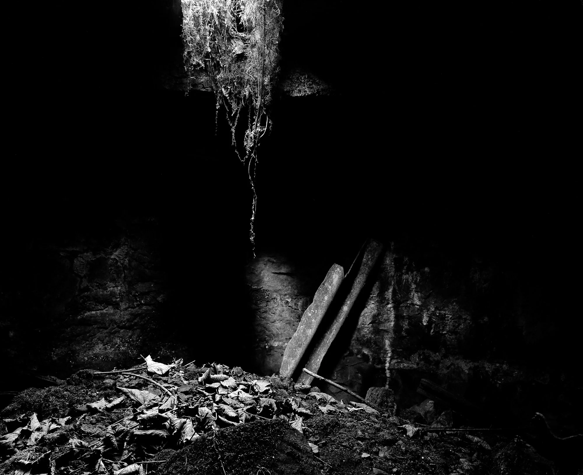 Basement, Milngavie, Scotland - Silver Gelatin Print. Urban Abandonment, exploring the urban decay and remnants that surround our everyday lives that now live only in our memories. 