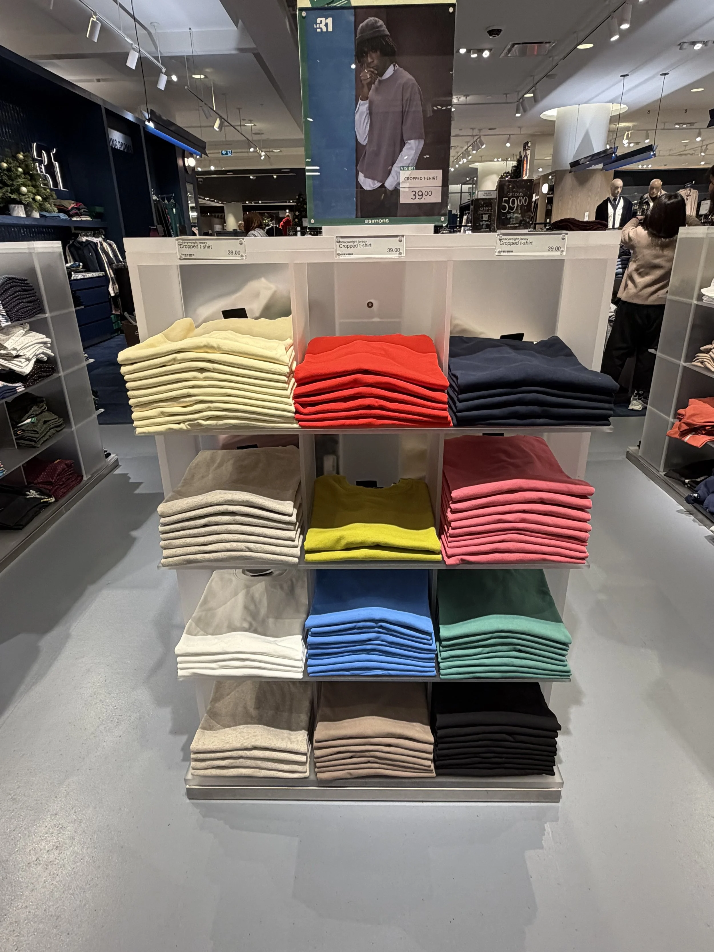 Product merchandising After shot for folded products