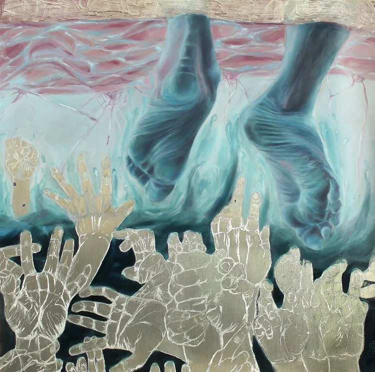 BLACK BODY III- ASCENSION
OIL ON STELL
24  x  24
