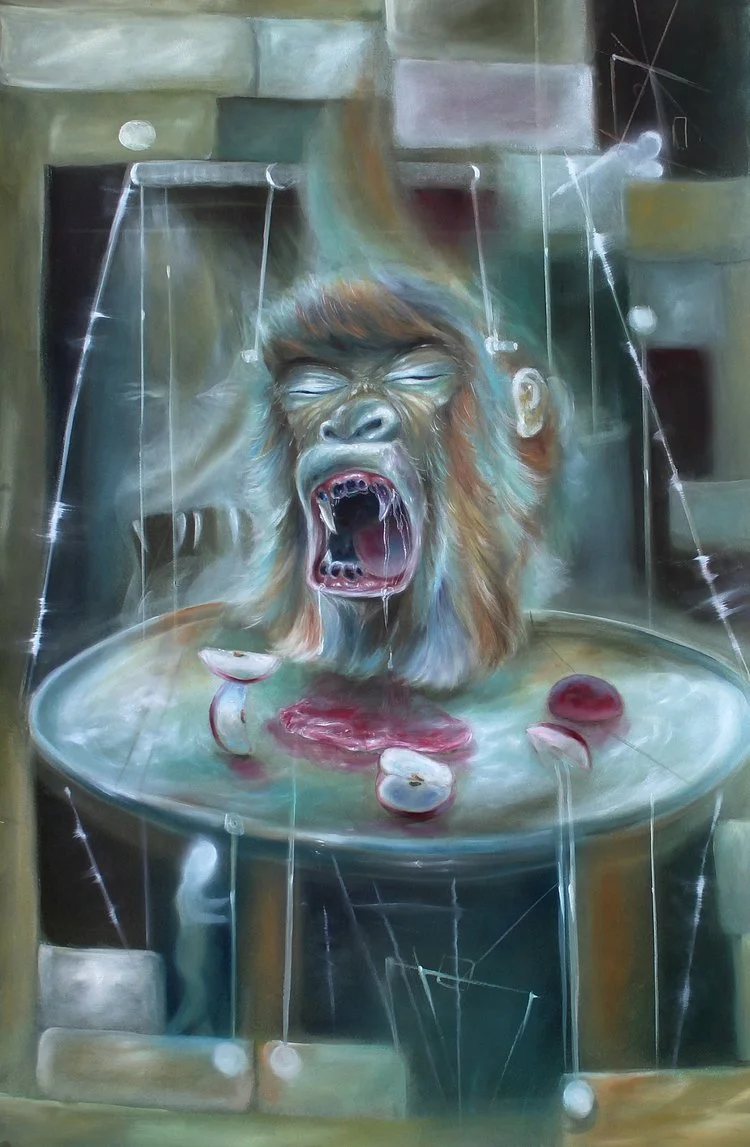 TECHNOCRATIC OATH - FRACTURED SOUL II
OIL ON PAPER
24 X 36
