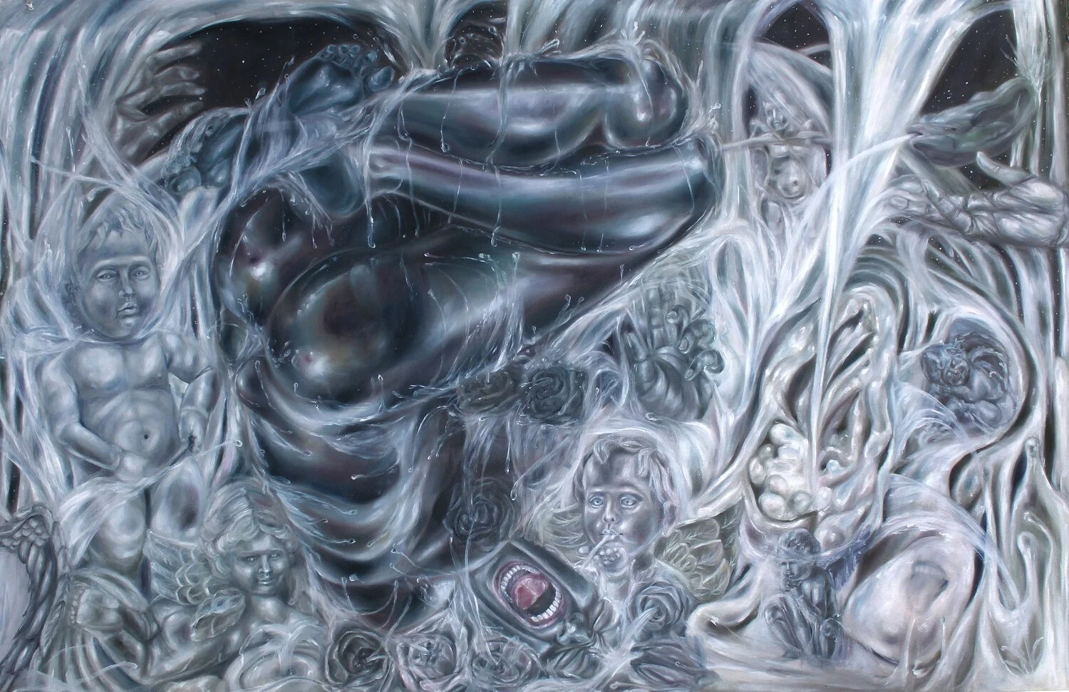 BLACKBODY EARTHLY EMISSIONS
OIL ON PAPER
30 X 51