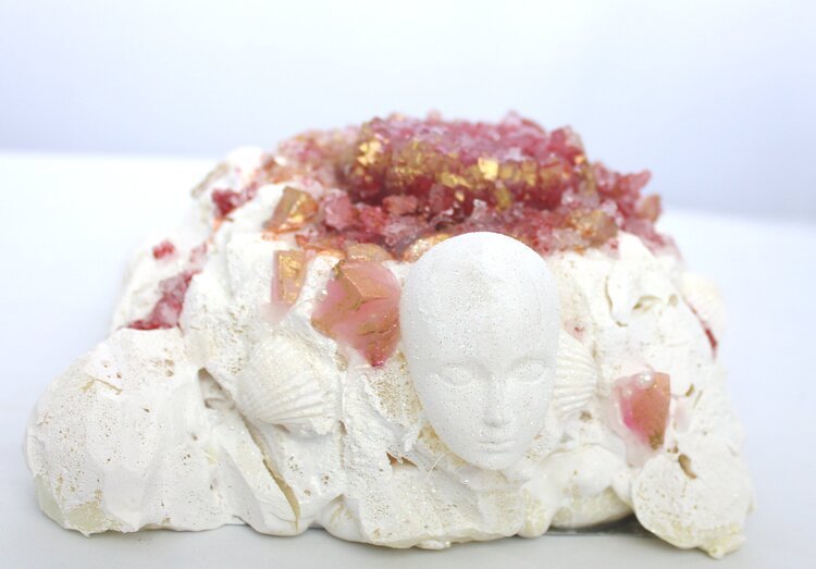 SALT PILLARS II STEEL, SOAP, FOAM, MEDIUM, GESSO, BORAX, EMBOSS POWDER & INK 6 x 6 2021