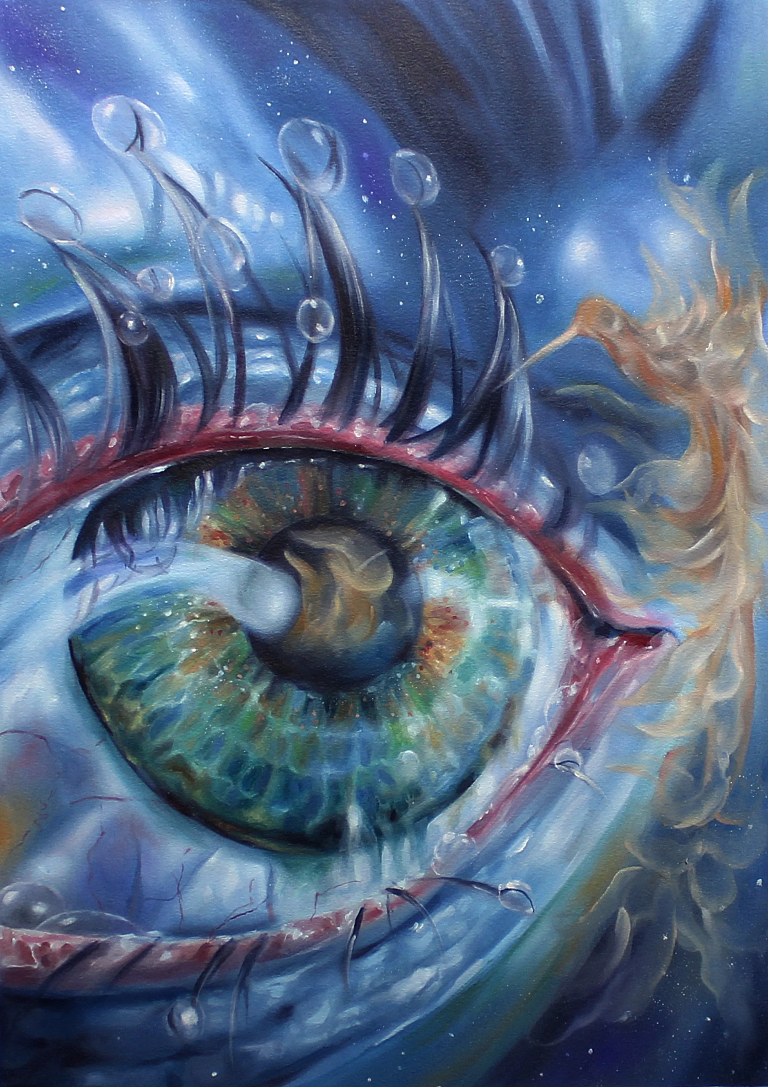 BLACKBODY: EYES TO SEE
OIL ON PAPER
15 X 20